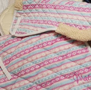 Saddle Pad-Mae jump cut with matching fleece halfpad